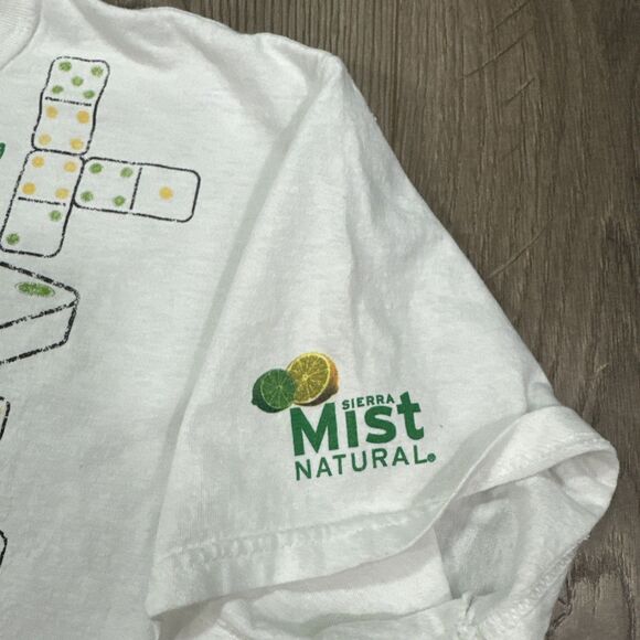 Y2K Sierra Mist La Natural Promo Graphic T Shirt White Double Sides Men's Large - Picture 4 of 6